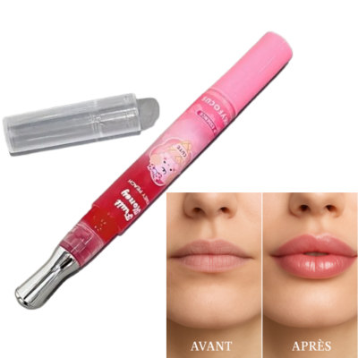 titre Huille à Lèvres Pêche Repulpante - Maison Adna La Signature Beauté du Futur L’essence de la beauté par Maison Adna huille à lèvres repulpante pêche au miel #01 image decriptive bloc 1 maison adna beauté